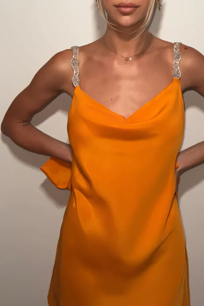 GRETEL MINIKLEID – TANGERINE TRAUM SEIDE