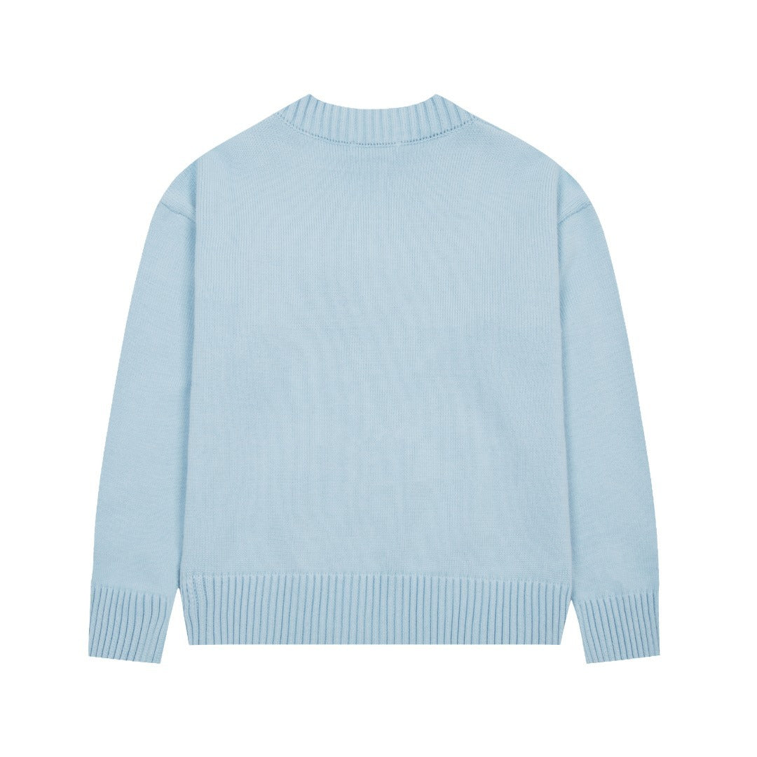 "Heart" - Pullover Babyblau